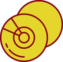 Compact Disk Line Two Color Icon vector