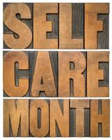 self care month word abstract photo