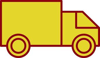 Cargo Van Line Two Color Icon vector