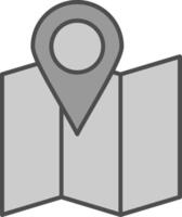 Map Fillay Icon vector