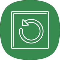 Undo Line Curve Icon vector