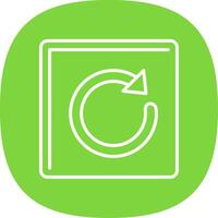 Redo Line Curve Icon vector