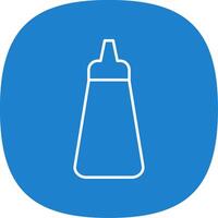 Ketchup Line Curve Icon vector