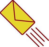 Express Mail Line Two Color Icon vector