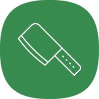 Cleaver Line Curve Icon vector