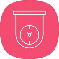 Kitchen Timer Line Curve Icon vector