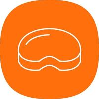 Steak Line Curve Icon vector