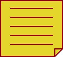 Post It Line Two Color Icon vector