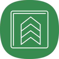 Up Chevron Line Curve Icon vector