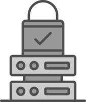 Data Protection Fillay Icon vector