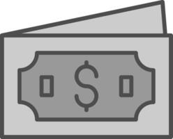 dinero relleno icono vector