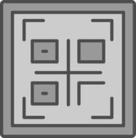 qr código relleno icono vector