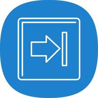 Right Arrow Line Curve Icon vector