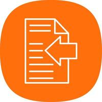Import Line Curve Icon vector