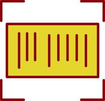 Barcode Line Two Color Icon vector