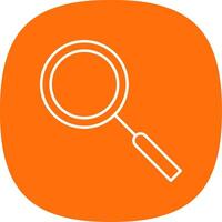 Magnifying Glass Line Curve Icon vector