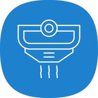 Smoke Detector Line Curve Icon vector