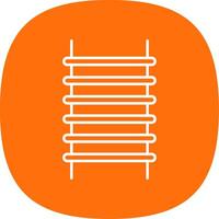 Step Ladder Line Curve Icon vector