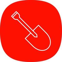 Shovel Line Curve Icon vector