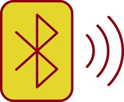 Bluetooth Line Two Color Icon vector