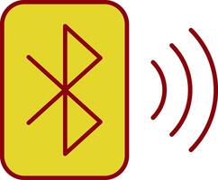 Bluetooth Line Two Color Icon vector