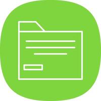 Folder Line Curve Icon vector