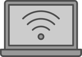 Internet Connection Fillay Icon vector