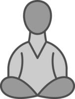 Meditation Fillay Icon vector