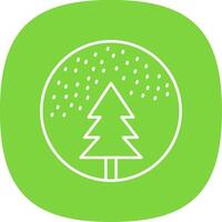 Snow Globe Line Curve Icon vector