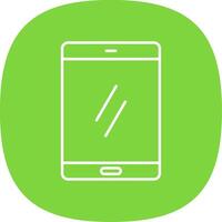 Smartphone Line Curve Icon vector
