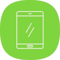 Smartphone Line Curve Icon vector