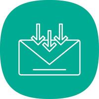 Email Line Curve Icon vector