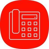 Telephone Line Curve Icon vector