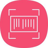 Barcode Line Curve Icon vector