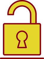 Open Line Two Color Icon vector