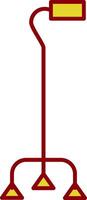 Walking Stick Line Two Color Icon vector