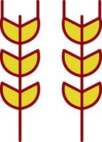 Wheat Line Two Color Icon vector