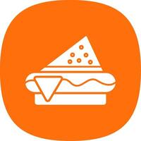 icono de dos colores de línea sándwich vector