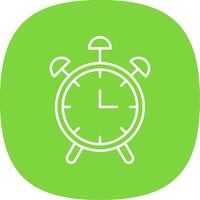 Clock Line Curve Icon vector