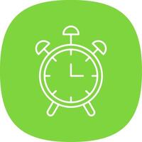 Clock Line Curve Icon vector