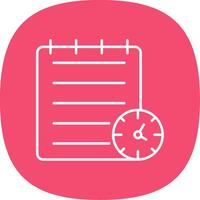 Planning Line Curve Icon vector