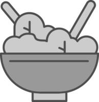 Salad Bowl Fillay Icon vector