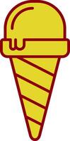 Ice Cream Line Two Color Icon vector