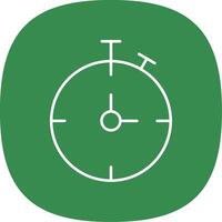 Chronometer Line Curve Icon vector