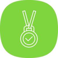 Achievement Line Curve Icon vector
