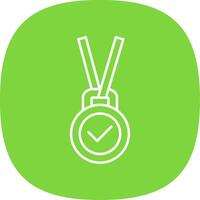 Achievement Line Curve Icon vector