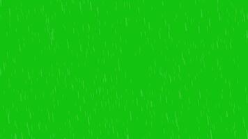 verde pantalla lluvia que cae efecto y chapoteo, lluvia animación 4k resolución video