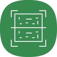 Qr Code Line Curve Icon vector