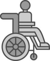 Disabled Person Fillay Icon vector