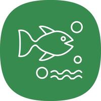 Seafood Line Curve Icon vector